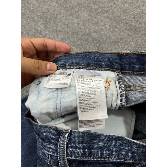 Levis 501 Jeans 30x32 Y2K 90s Grunge Button Fly USA Skater Streetwear Retro Blue - Picture 4 of 14